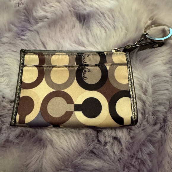 Coach Signature Pattern Keychain Wallet Madison - Picture 2 of 4
